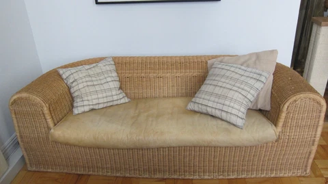 Mid Century Modern Eero Aarnio Woven Rattan Sofa Cover