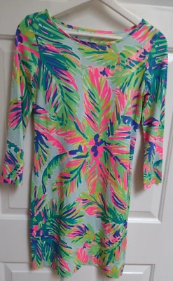 Vestido Lilly Pulitzer Marlowe tamanho XXS estampa ilha tempo algodão pima 97181 - Imagem 1 de 4