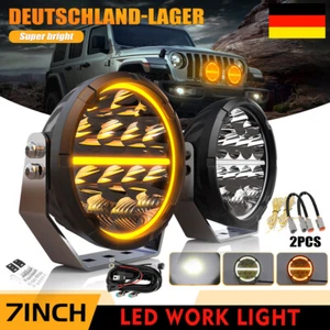 LED Fernscheinwerfer 12V 24V Fernlicht weiß gelb Positionslicht LKW PKW SUV ATV - Bild 1 von 13