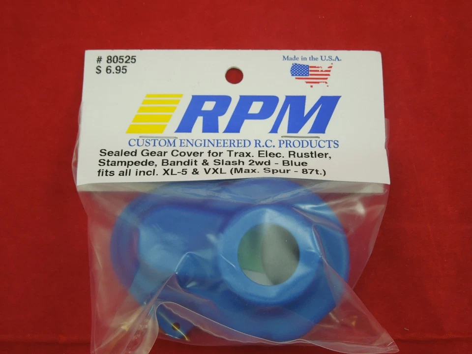 RPM TRANSMISSION GEAR BLUE DUST COVER TRAXXAS STAMPEDE RUSTLER SLASH VXL 80525 - Image 1 of 1
