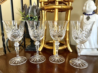 Vintage Set of  4 Galway Kylemore Crystal Water Goblets - Image 1 of 4