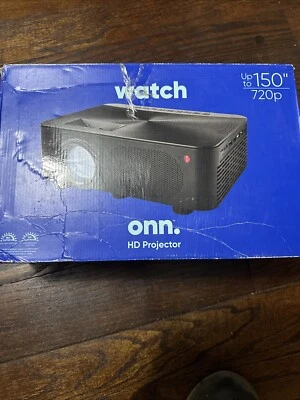 Onn. 720p LCD Home Theater Projector with up to 150" Projection Size, Black - Image 1 of 2