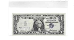 USA Silber Zertifikat One Dollar 1957 D Fr US# 1619 / P# 419 Extremely Fine - Bild 1 von 2