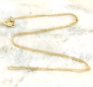 10K massive Gelbgold Halskette 1mm Seil Kette 0,45gr mit Federring Verschluss GTR 18" - Bild 1 von 7