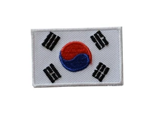 #5139 Korea Flag Embroidery Iron On Patch-Small 1 3/4" - Picture 1 of 1
