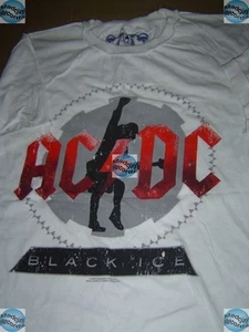 AC/DC ACDC T-SHIRT TEE SHIRT BLACK ICE vintage homme taille XL (016) neuf - Imagen 1 de 1