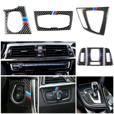 Marco interior cubierta de fibra de carbono 4 piezas para BMW Serie 3 F30 F34 2012-2020 Foto 1 de 4