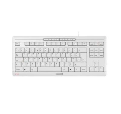 Cherry Stream TKL Wired Keyboard Qwerty UK LayoutLight Grey JK-8600GB-0 - Image 1 of 4