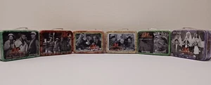 THREE STOOGES MINI LUNCH BOX TINS W/BUBBLE GUM - SET OF 6 - NOVELTY COLLECTIBLE  - Picture 1 of 9