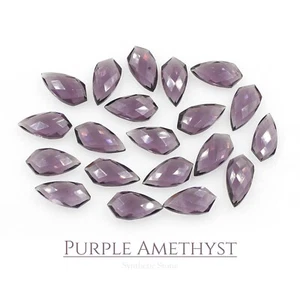 Natural Purple Amethyst Hydro Loose Gemstone 10x20mm Briolette Beads Strands - Picture 1 of 12