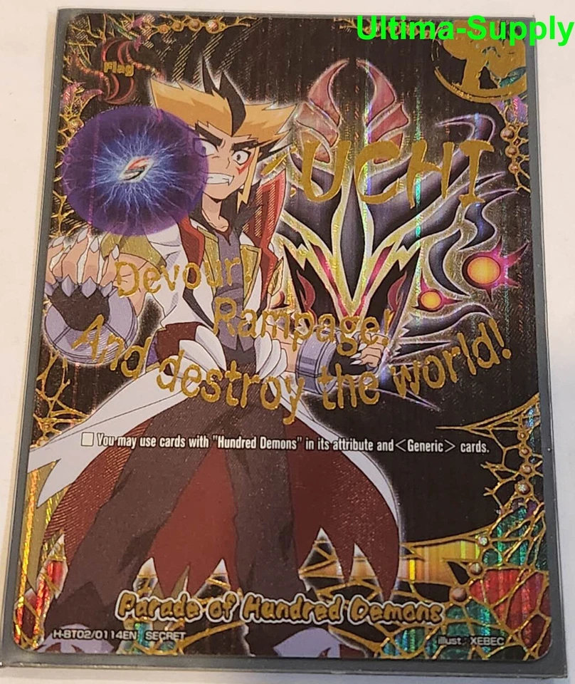 Tarjeta Futura Buddyfight PARADE OF CIEN DEMONIOS BANDERA H-BT02/0114EN LÁMINA SECRETA Foto 1 de 1