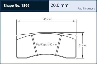 Pagid Brake Pad Set, NEW 1896 RS 15, Ferrari 360 Challenge / Skoda Fabia R5 - Image 1 of 2