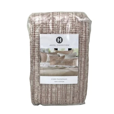 Hotel Collection Woodrose Light Pink Embroidered 2 EURO Sham - PAIR - Image 1 of 4