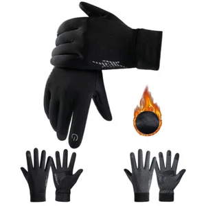 Winter Cycling Gloves Outdoor Running Touch Screen Non-slip Warm Full Fingers - Picture 1 of 14