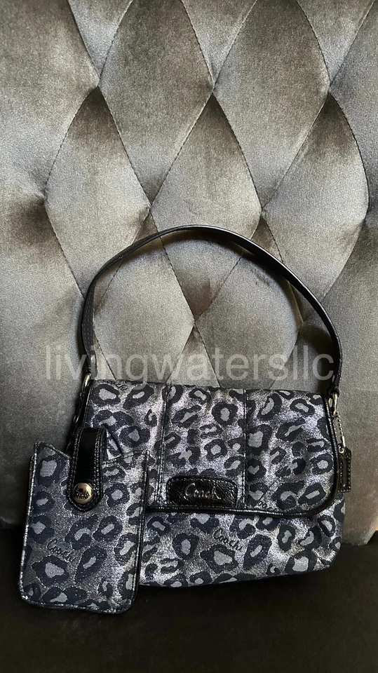 Coach Madison Flap Ocelot Print Small Purse with Magnetic Clasp Card Holder - Image 1 of 1
