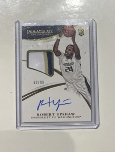 Camiseta/Auto Robert Upshaw/99 Panini Colección Inmaculada - Imagen 1 de 3