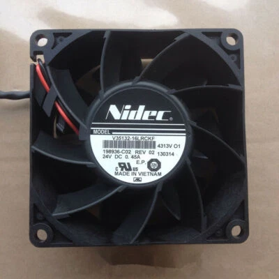 1x For NIDEC V35132-16LRCKF 24V 0.45A 8CM 8038 2-pin double ball AB inverter fan - Image 1 of 2