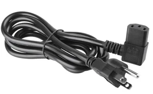 Premium 6-Feet Power Cord With Right-Angled Receptacle - Picture 1 of 3