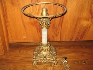 Antique Original Table Lamp Base has Angels - AS-IS Read - needs Rewired Vintage - Picture 1 of 18