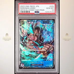 2023 One Piece Roronoa Zoro Flagship Official Event Top Prize #025 PSA 10 K10 - Picture 1 of 2
