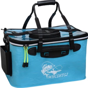 Fishing Bucket Foldable Portable EVA Live Well Fresh Fish Bait Tank 6 Gallon - Picture 1 of 6