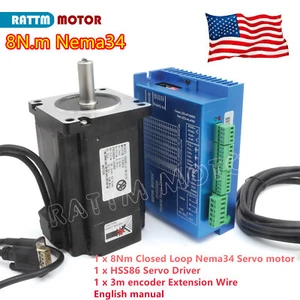 |US| 2-phase 8N.m Servo Closed loop Stepper Motor Driver NEMA34 CNC Kit AC24-70V - Picture 1 of 15