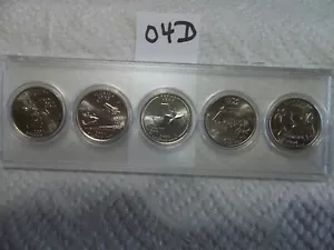2004 D State Quarter Year Set 5 unzirkulierte Münzen im Etui! KOSTENLOSER VERSAND! - Bild 1 von 2