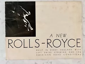 1930s ROLLS-ROYCE Phantom II Brochure CROYDON NEWPORT HENLEY HUNTINGTON ORIGINAL - Picture 1 of 6