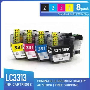 8x Non-OEM Ink for Brother LC-3313 DCP-J772DW MFC-J491DW MFC-J890DW Printer - Picture 1 of 1