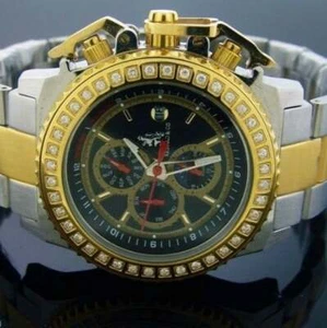 Men's Richard & co 1.25 CT Aqua Diamond two Tone Automatic Watch RC-3021 - Picture 1 of 4