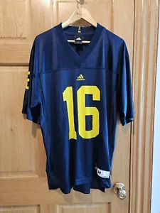 Adidas Michigan Wolverines Football Denard Robinson Jersey Size Large #16 Home - Picture 1 of 4