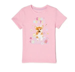 EASTER EGG HUNTER PUPPY GIRL'S SHORT SLEEVE T-SHIRT SIZE XXL/2XG 18 NEW! - Picture 1 of 3