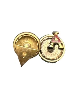 Vintage YMCA Leaders Delta Triangle Fraternity Sorority Screw Lapel Pins - Picture 1 of 6