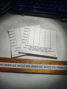 Western Electric / Jornson & Quinn Schlüssel Telefon Bezeichnungskarten 4227 2 Blatt - Bild 1 von 3