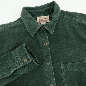 Vintage Abercrombie & Fitch Co. Corduroy Long Sleeve Shirt Shacket Mens L - Picture 1 of 5