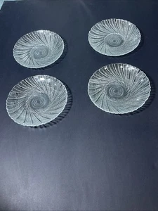 Set of 4 Arcoroc Glass 5.5” Saucer Plates France Vintage - Picture 1 of 9