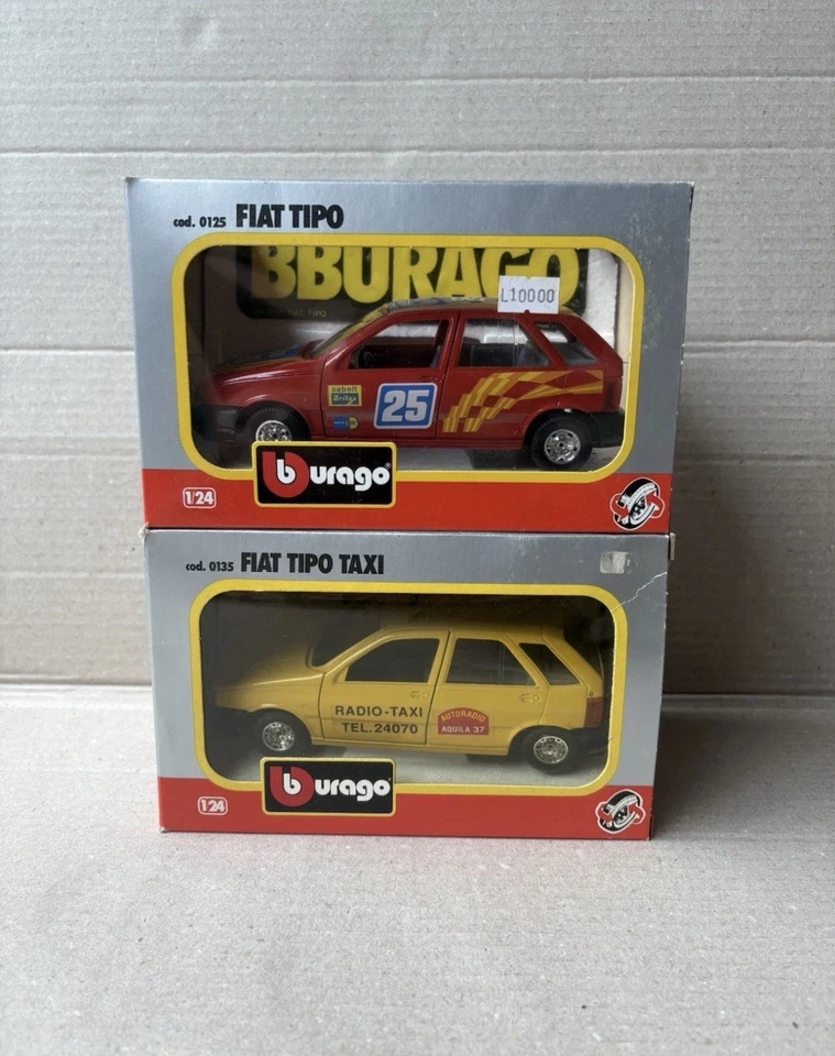 Bellissimo lotto Fiat Tipo rally e fiat tipo Taxi Bburago 1/24 perfette - Immagine 1 di 1