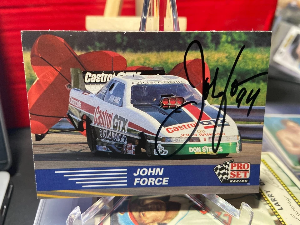 Juego profesional 1991 NHRA #66 John Force's coche autógrafo año novato Foto 1 de 1