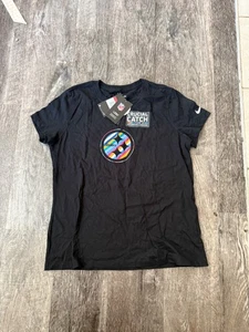 Pittsburgh Steelers Damen Nike Multi Logo Crucial Catch Kurzarm T-Shirt L - Bild 1 von 4