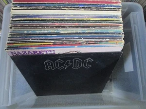 Huge LP LOT x45 pc-RushScorpionSavatagKissACDCSabbathLeppardDioY&TMotleyOzzy - Picture 1 of 17