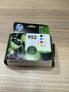 Genuine hp 952 4-Pack Ink Cartridges Black, Cyan, Magenta, Yellow Oct 2021 - Photo 1/17