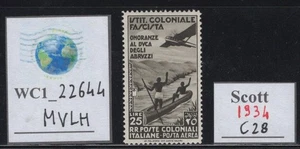 WC1_22644.ITALIAN AFRICAN COL: GENERAL. 1934 HERZOG DER ABRUZZEN Briefmarke.Sc.C28.MVLH - Bild 1 von 1