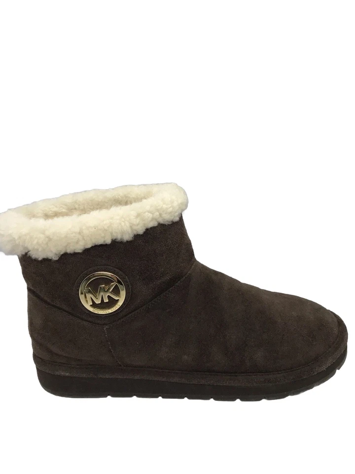 Michael Kors MK Piel de Oveja Botín de Invierno Tobillo Marrón Gamuza BOTA DERECHA SOLO 9M Foto 1 de 4