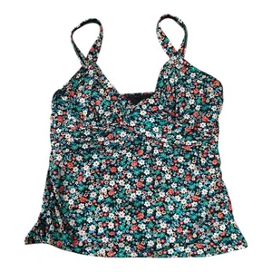 Lands' End Women Floral Adjustable Straps Tankini 16DD - Picture 1 of 5