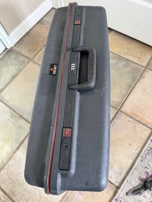 Vintage Delsey Club Hardside BLACK Rolling Luggage Suitcase Combo Lock - Image 1 of 4