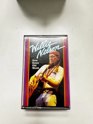 Willie Nelson - Slow Down Old World - Cassette Tape (TEL-4001) *Rare* - Image 1 of 4