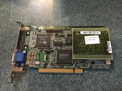 Vintage MATROX 576-04 REV. A PCI VIDEO CARD with 578-00 REV. B MEMORY M0DULE - Image 1 of 4