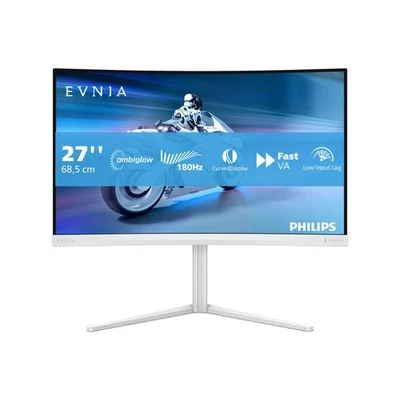 Philips 27" Evnia 5000 Full HD Fast VA 180Hz 1ms Curved Ambiglow Gaming Monitor - Image 1 of 4