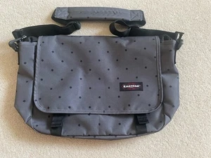 Eastpak Document Shoulder Bag- Grey with Black dots pattern Size 34x24x9cm - Picture 1 of 15