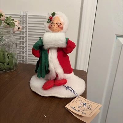 Muñeca de Navidad vintage Annalee '92 señora Claus copia derecha 1963 8" alto Foto 1 de 3